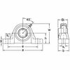 Ami Bearings SINGLE ROW BALL BEARING - 1-3/16 IN. WIDE SET SCREW LOW BASE PILLOW BLOCK UCLP206-19